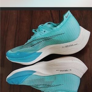 Nike Blue and White Athletic Shoes with Breathable Mesh